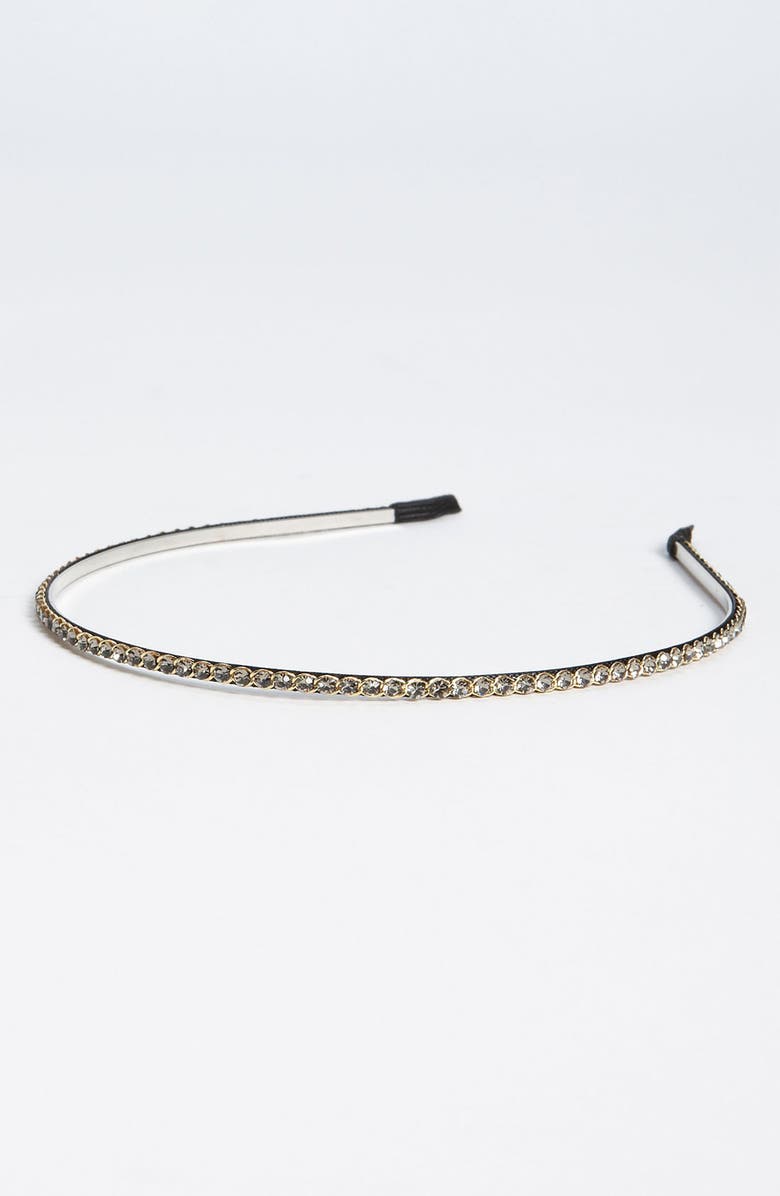 Cara Skinny Crystal Headband, Main, color, 