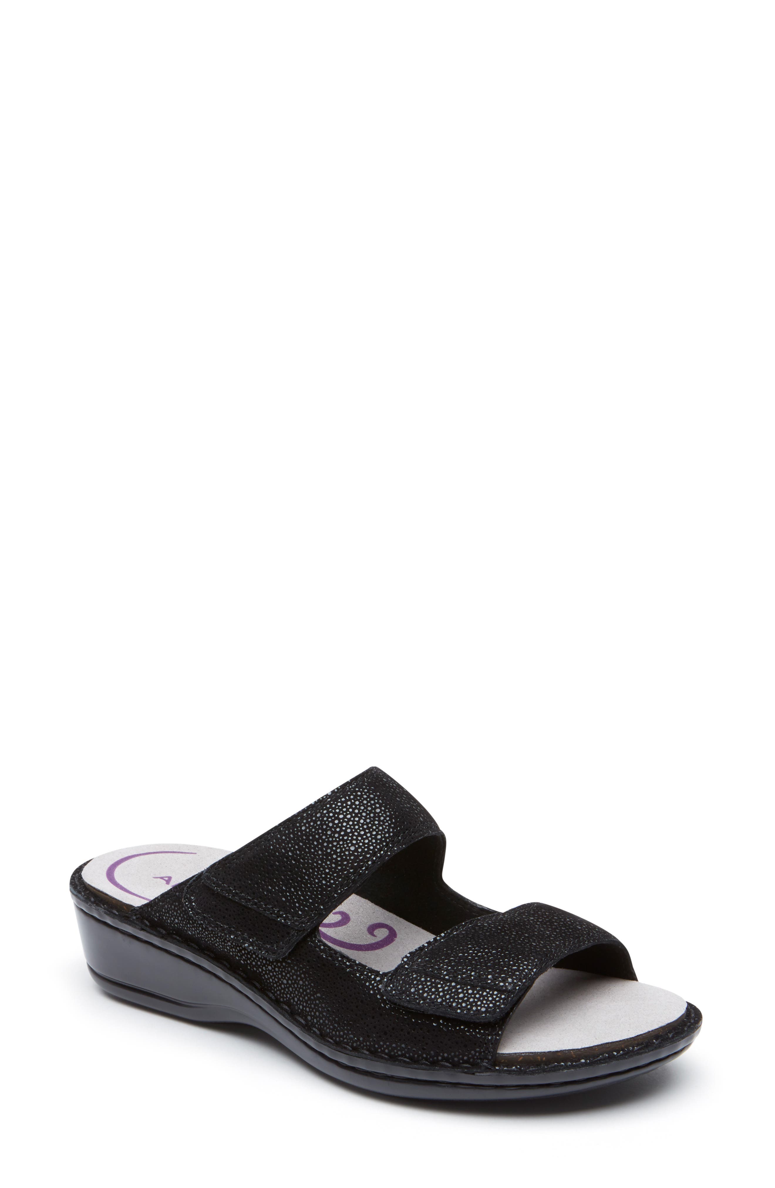 Aravon Cambridge Two Strap Slide Sandal, Main, color, 