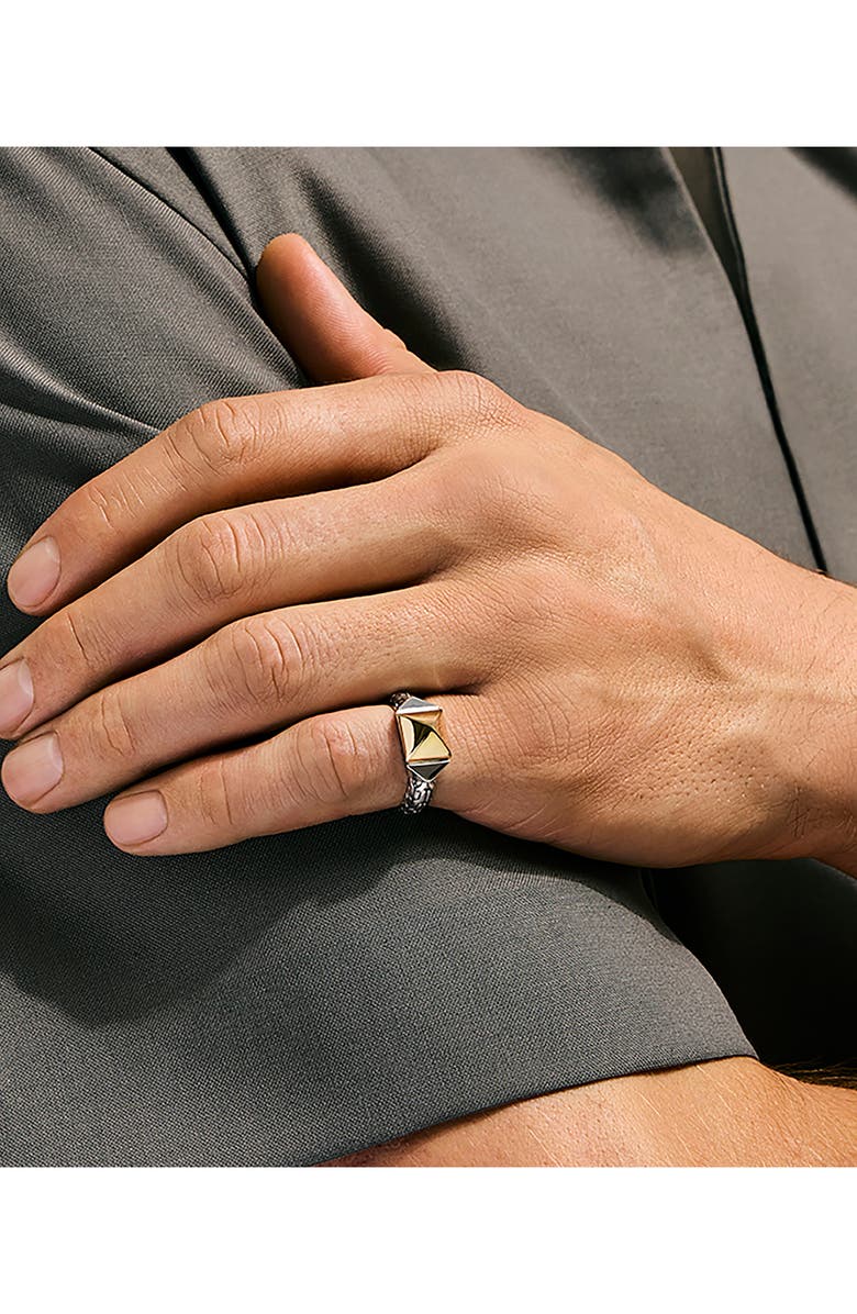 John Hardy Icon Stud Ring, Alternate, color, Silver And Gold