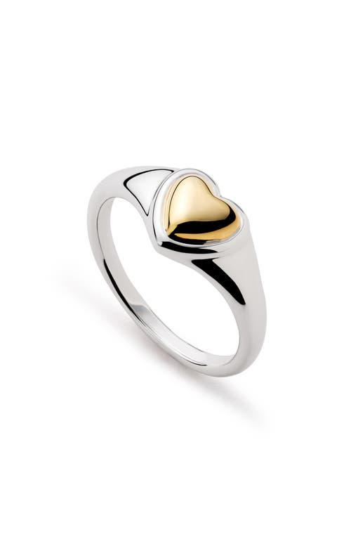 Ana Luisa Elysia Heart Ring In Metallic