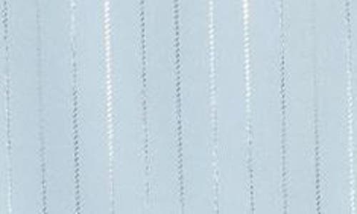 VINCE CAMUTO VINCE CAMUTO METALLIC STRIPE SATIN SHORT SLEEVE TOP 