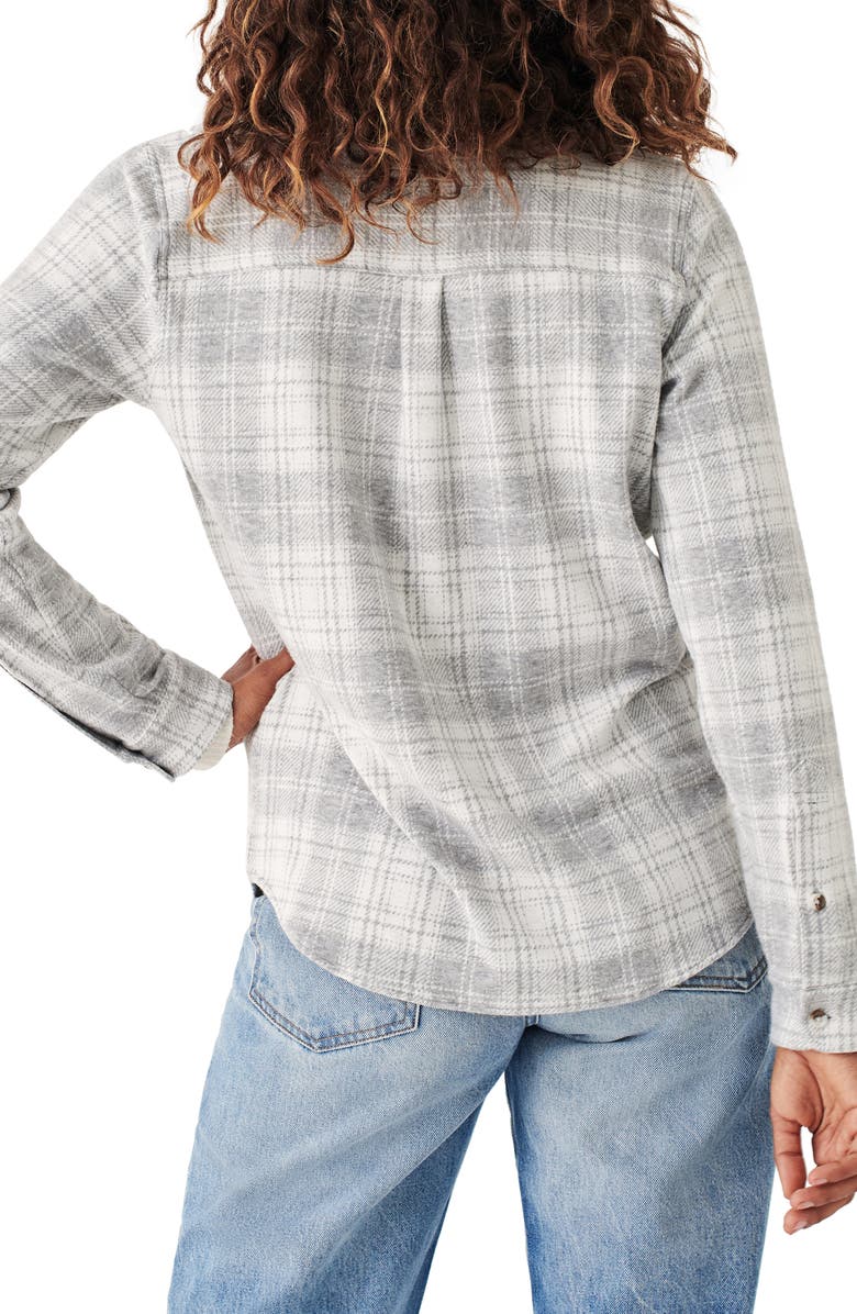 Faherty Legend Plaid Flannel Button-Up Shirt, Alternate, color, Winter Clouds Plaid