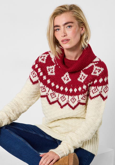 Festive Cowlneck Sweater (plus)