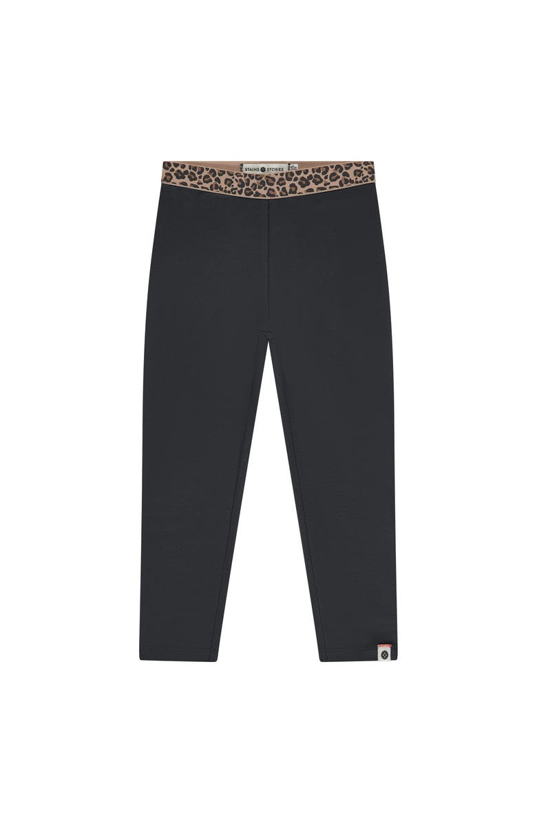 Stains and Stories by Babyface Leopard Waistband Leggings, Main, color, Antra