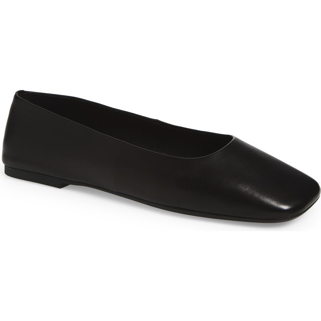 Jeffrey Campbell Listos Square Toe Flat In Animal Print