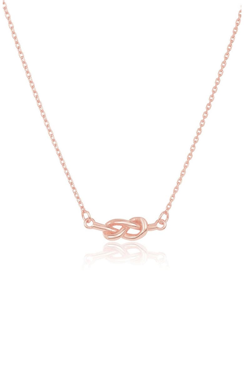 Infinity Love Knot Pendant Necklace, Main, color, ROSE GOLD