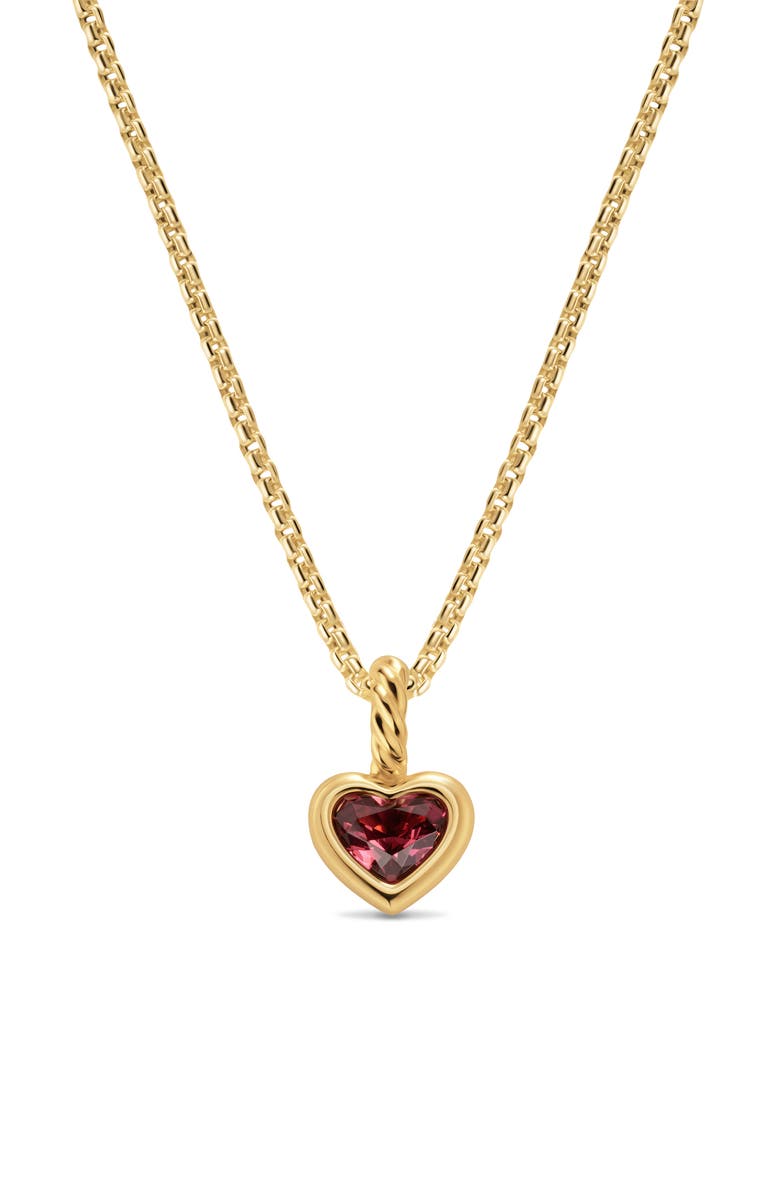 David Yurman Mini Heart Enhancer, Alternate, color, Gold/ Red