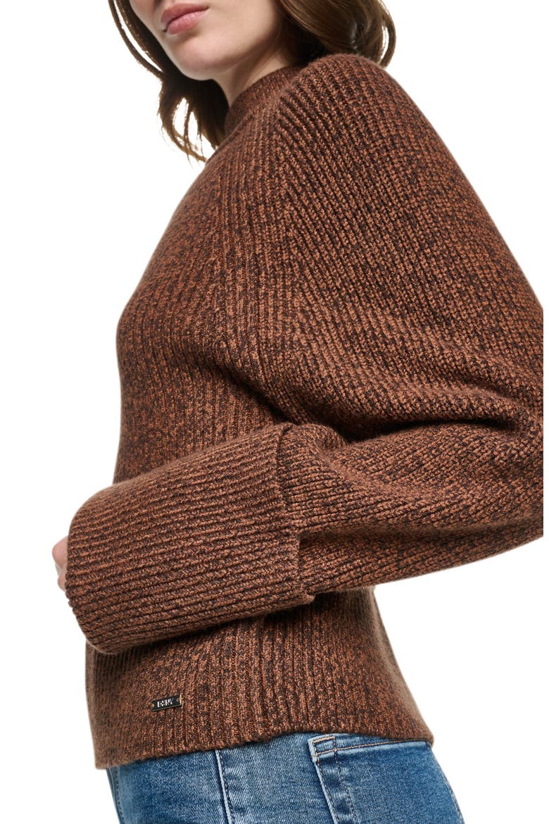 Raglan Mock Neck Sweater, Alternate, color, CARAMEL/ ES