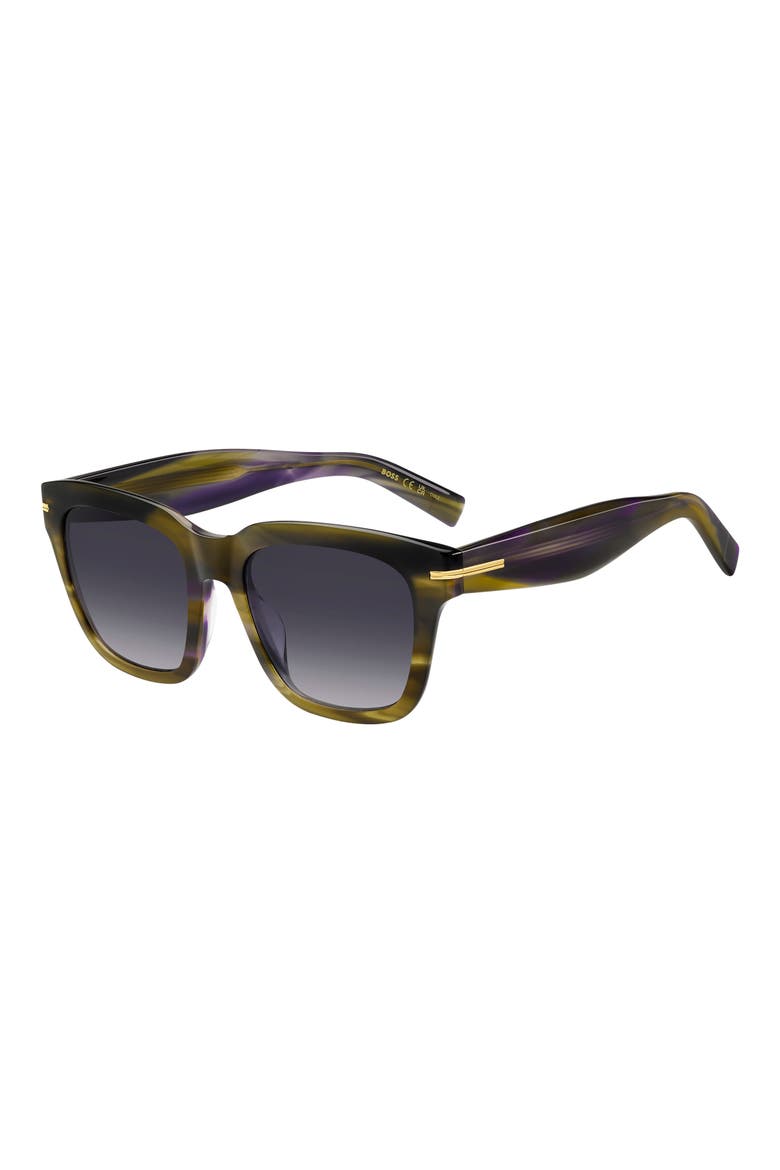 1778/G/S 52mm Gradient Rectangle Sunglasses, Alternate, color, GREEN/ PURPLE