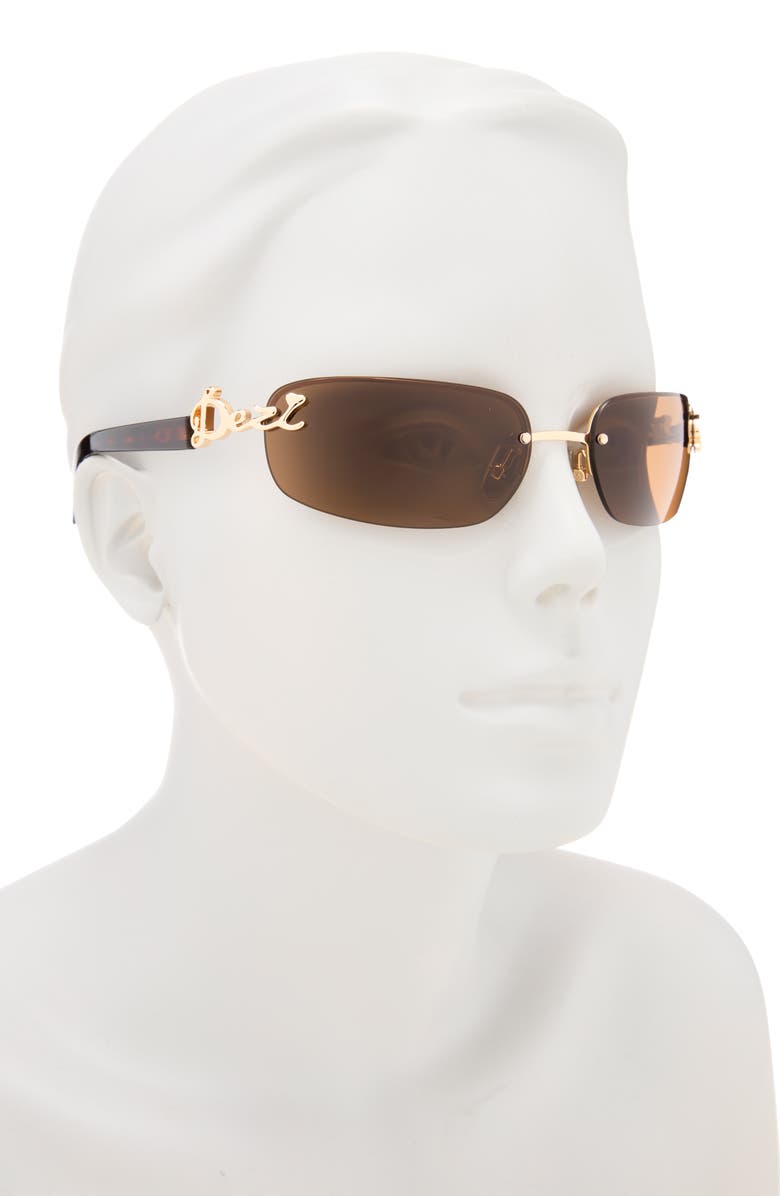 DEZI Bby Grl 65mm Oval Sunglasses, Alternate, color, Tortoise / Cognac