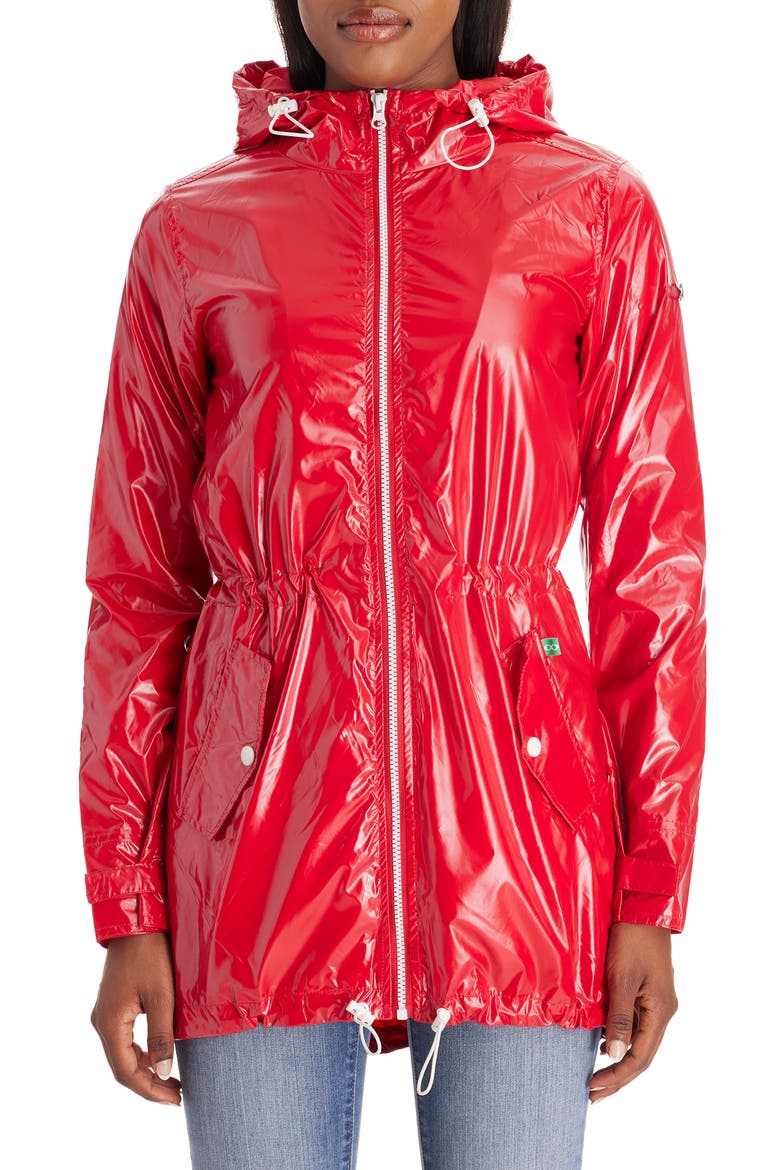 Waterproof Convertible 3-in-1 Maternity Raincoat, Main, color, RED