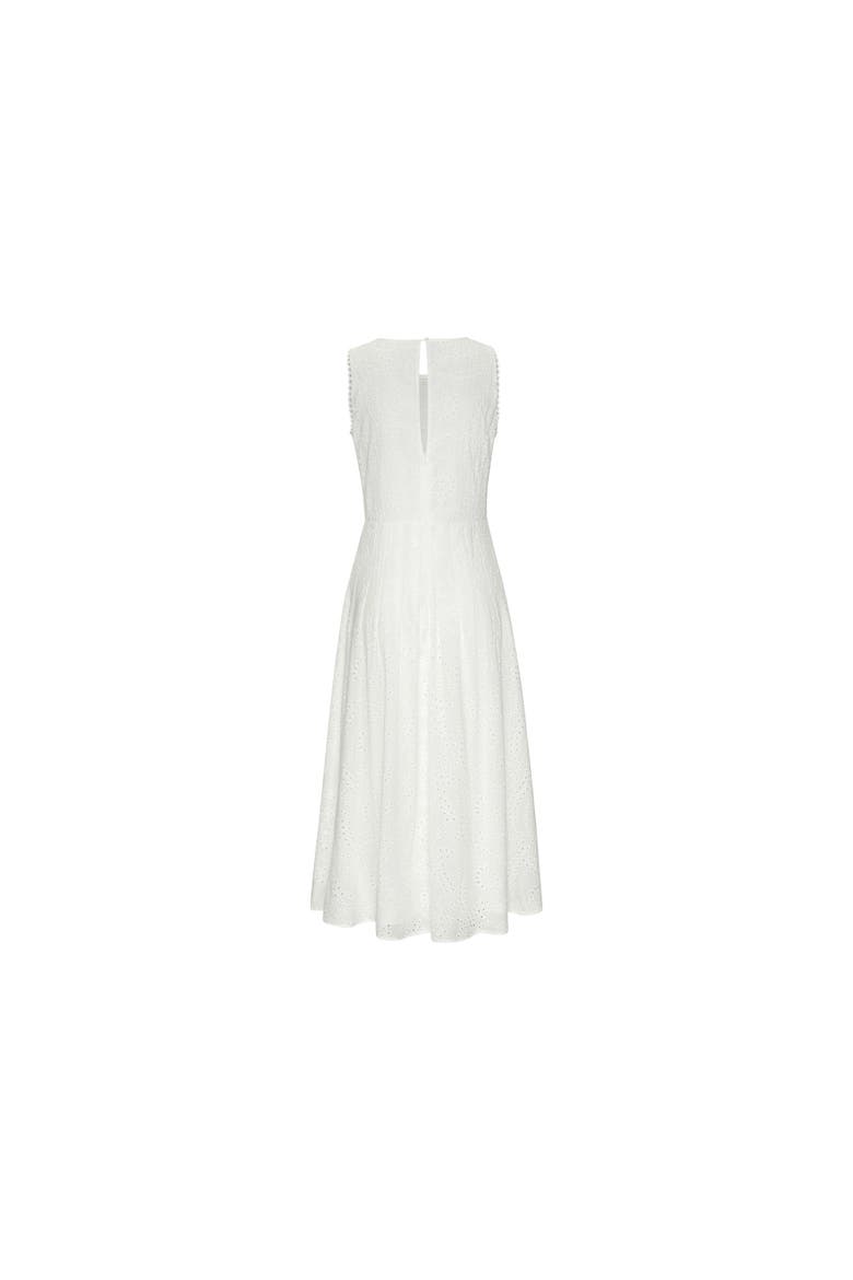 Sleeveless Eyelet Maxi Dress, Alternate, color, White