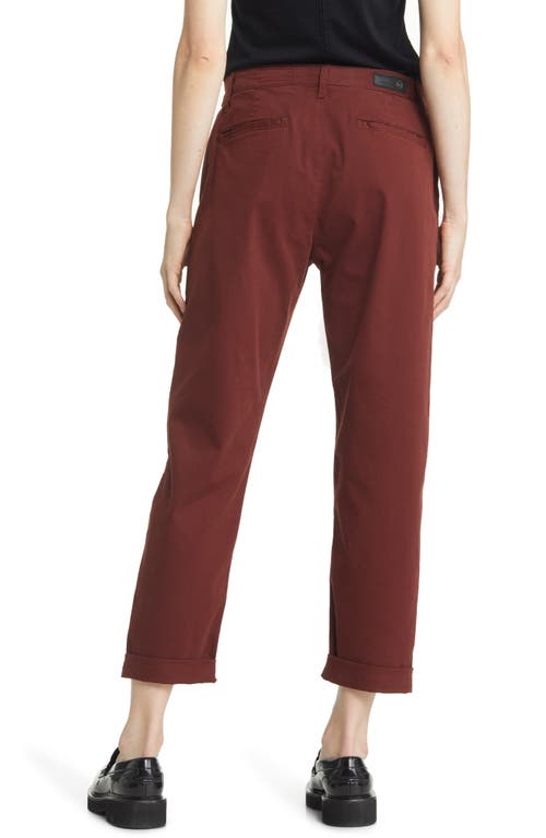 Ag The Caden Straight Leg Pants In Dark Sangria