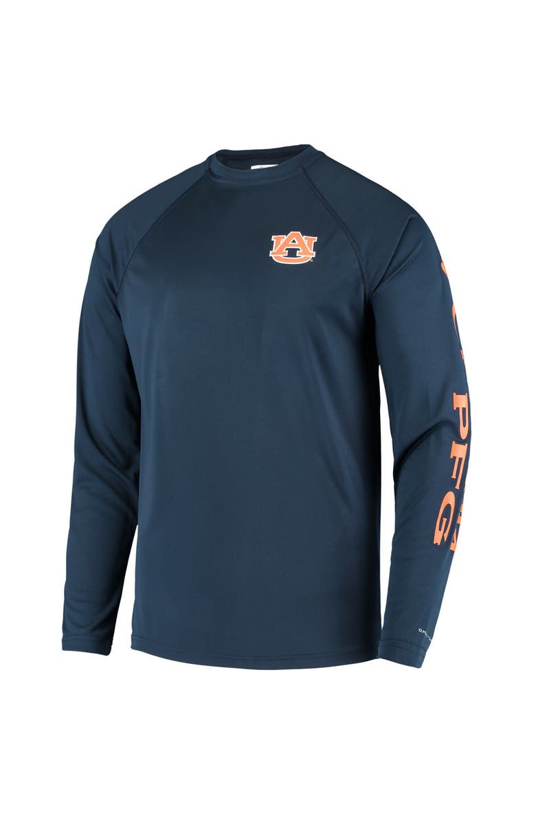 Columbia Men's Columbia PFG Navy Auburn Tigers Terminal Tackle Omni-Shade Long Sleeve T-Shirt, Alternate, color, Navy