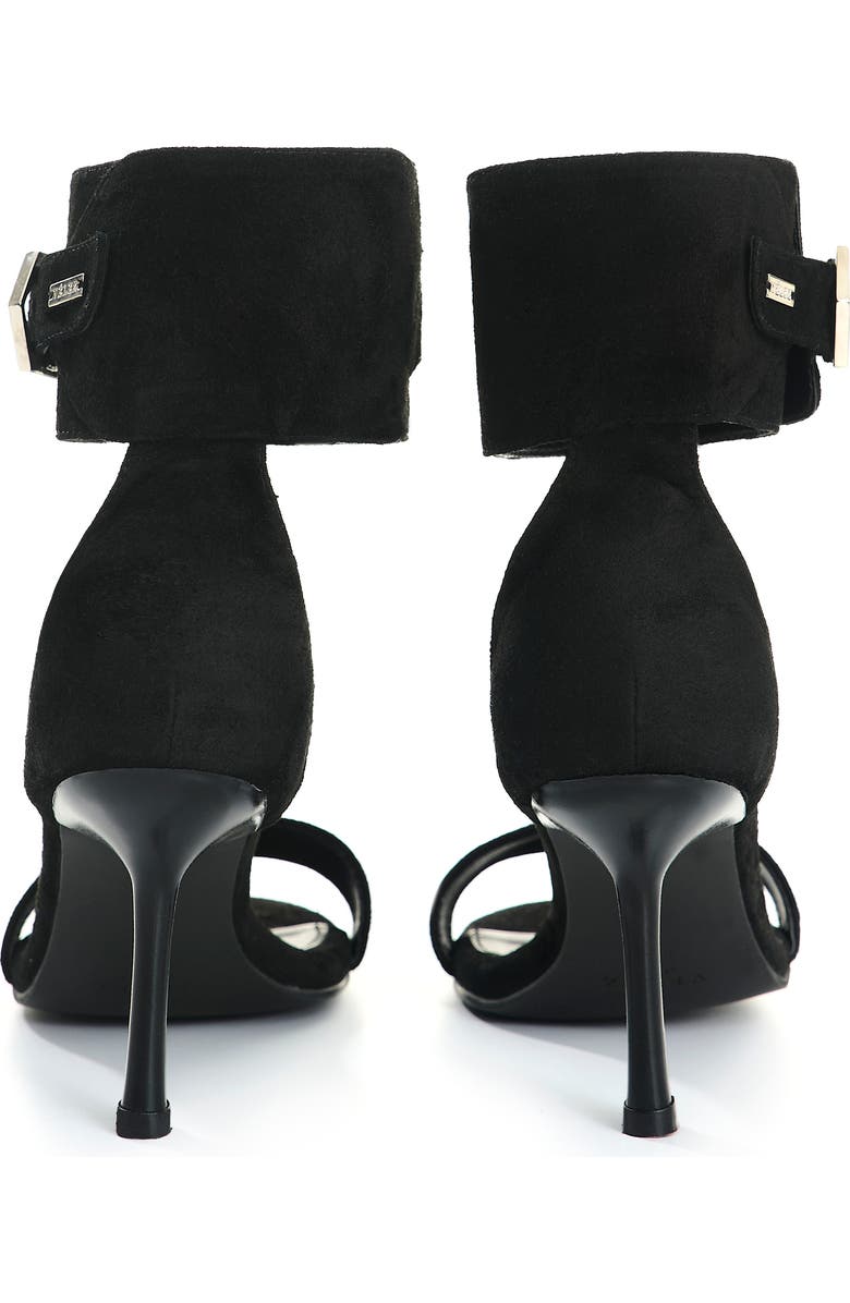 Velez Suede Leather Heeled Sandals, Alternate, color, Black