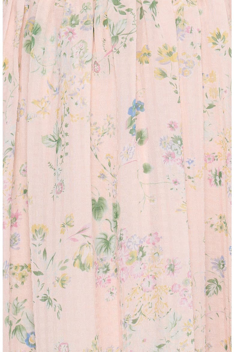 Angelica Floral Flutter Sleeve Maxi Dress, Alternate, color, PASTEL PINK FLORAL