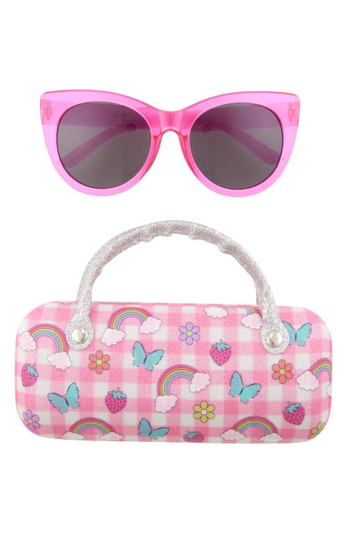 CAPELLI NEW YORK CAPELLI NEW YORK KIDS' ROUND SUNGLASSES & PICNIC CASE SET