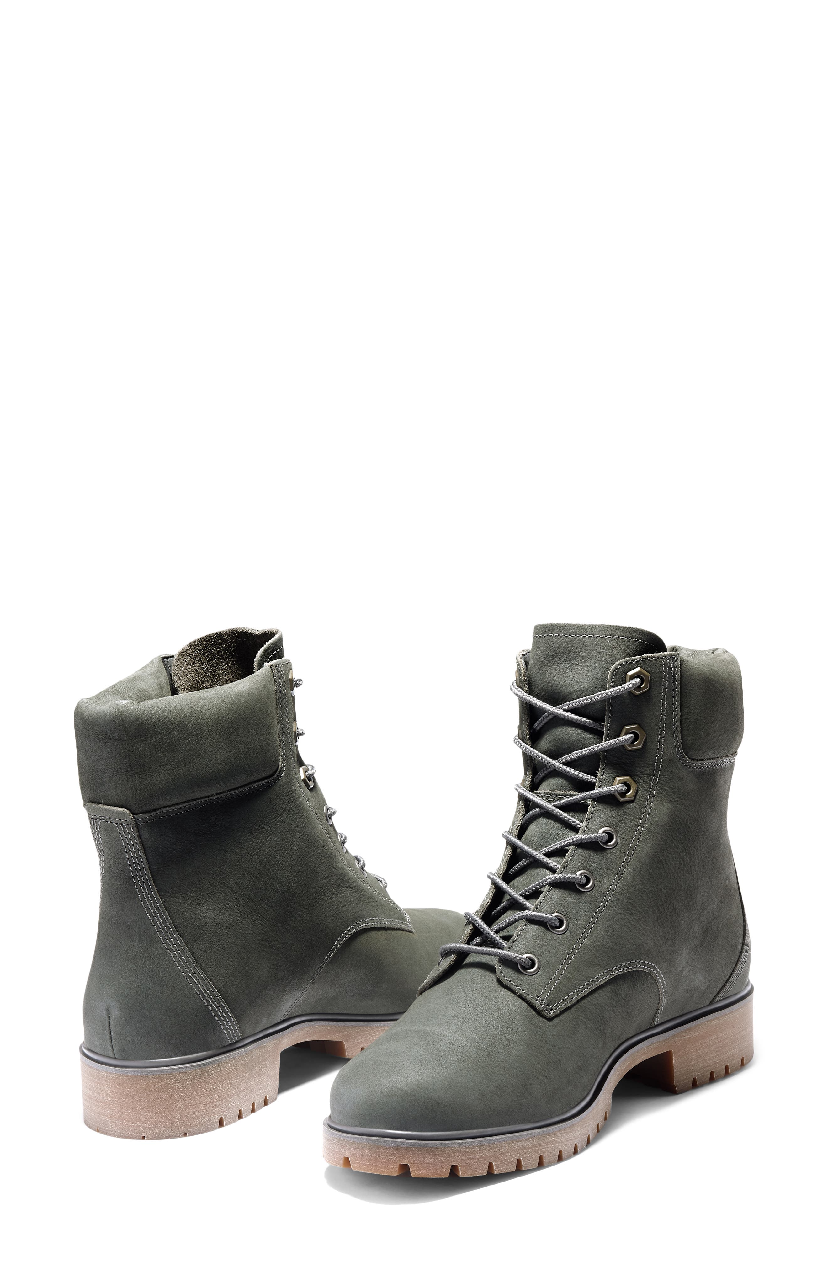 Jayne Waterproof Hiking Bootie, Alternate, color, DARK GREY NUBUCK LEATHER