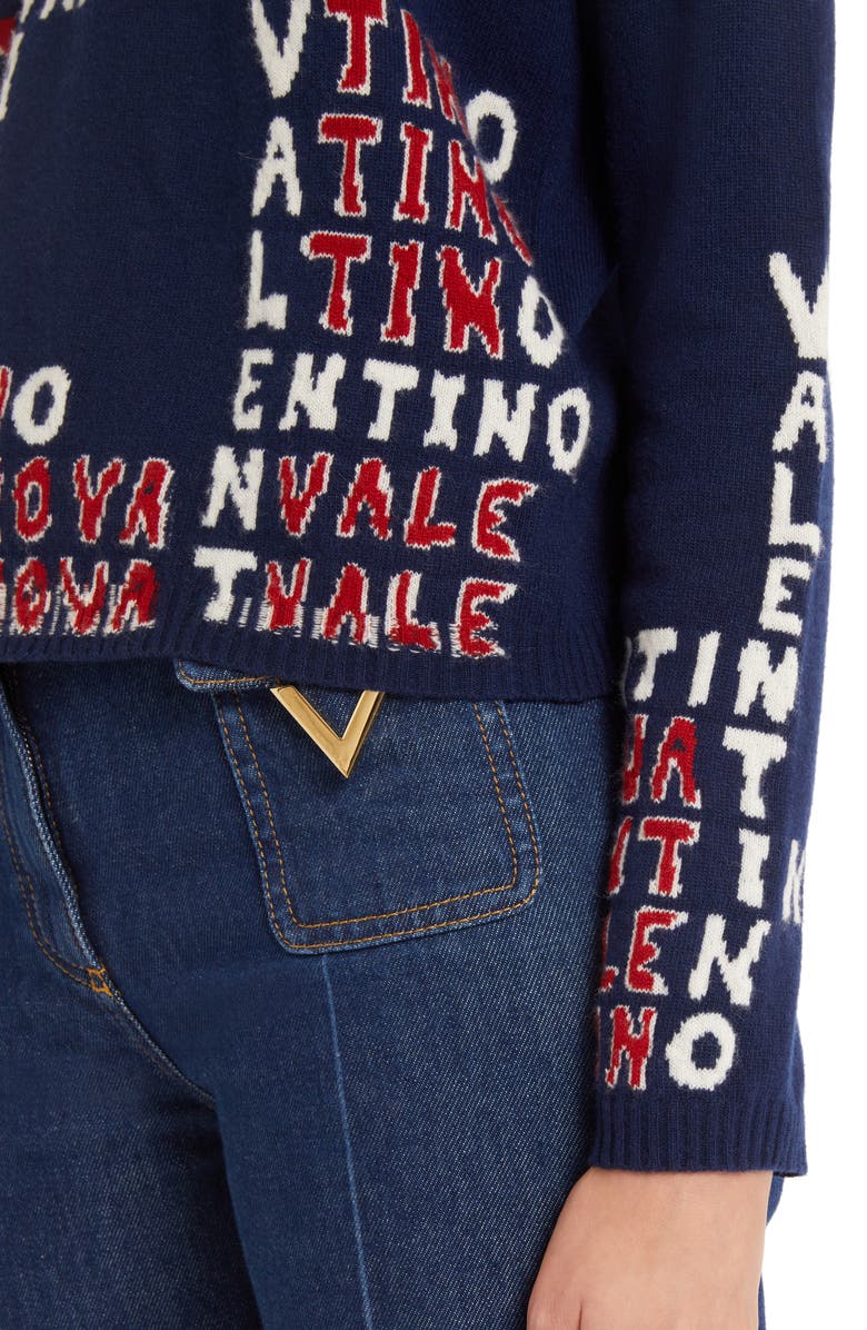 Valentino Puzzle Wool & Cashmere Sweater, Alternate, color, 