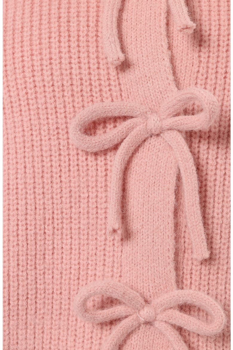 Wilde Bow Front Cardigan, Alternate, color, BLUSH