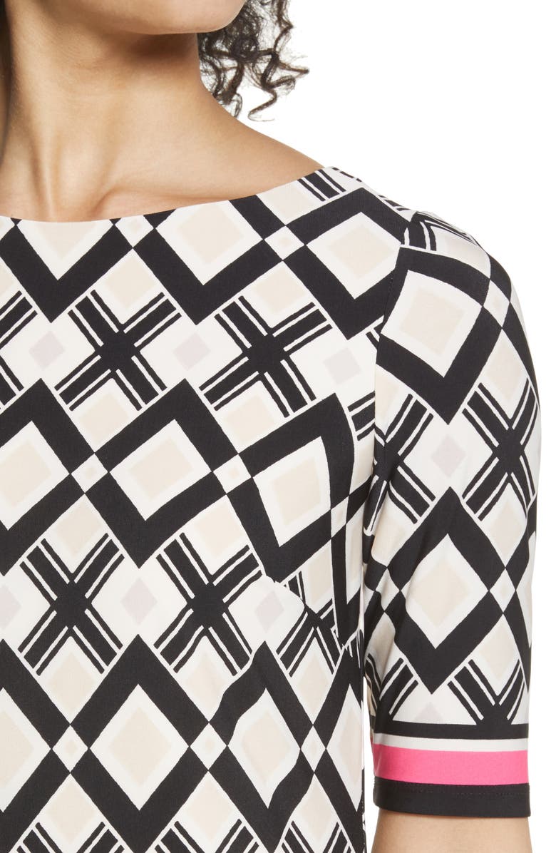 Eliza J Geo Print Sheath Dress, Alternate, color, 