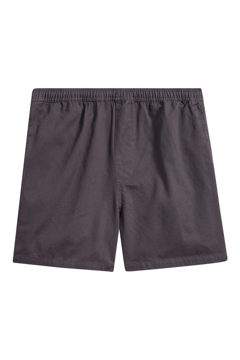 Leisure Cotton Twill Shorts, Alternate, color, BLACK