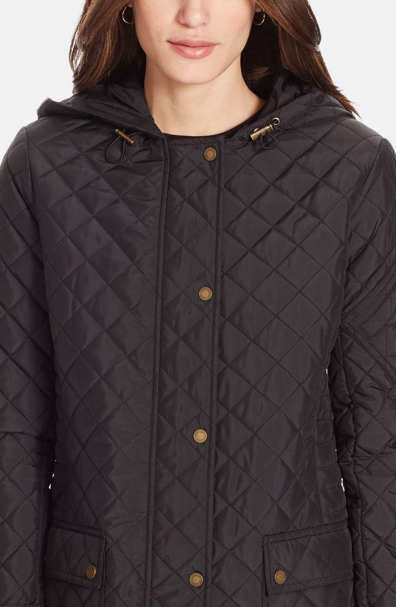 Lauren Ralph Lauren Hooded Quilted Coat, Alternate, color, 