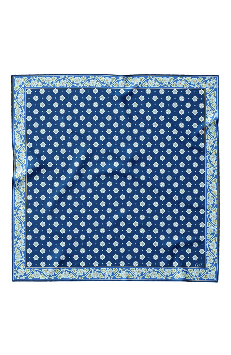 Elizabetta Ducati - Hand Rolled Silk Neckerchief, Main, color, Marine Blue