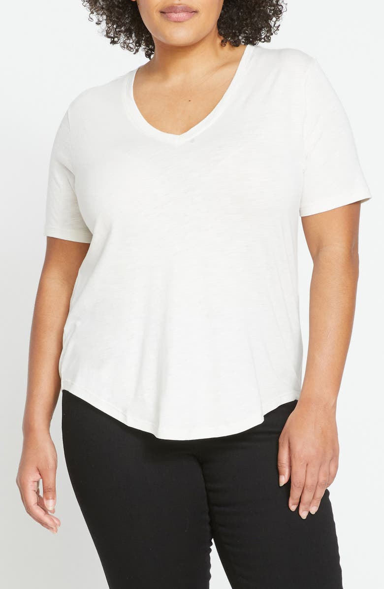 Universal Standard Light as Air V-Rex T-Shirt, Main, color, Vapor