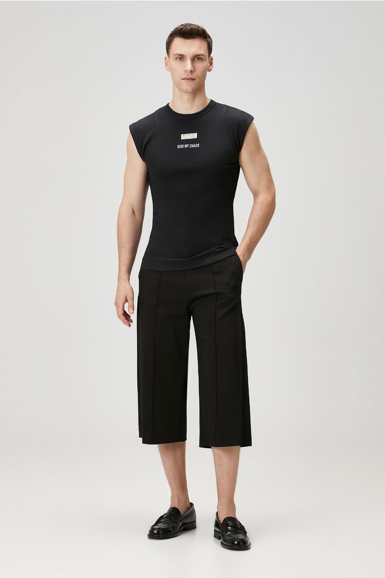Cotton Woven Short- Black, Alternate, color, BLACK