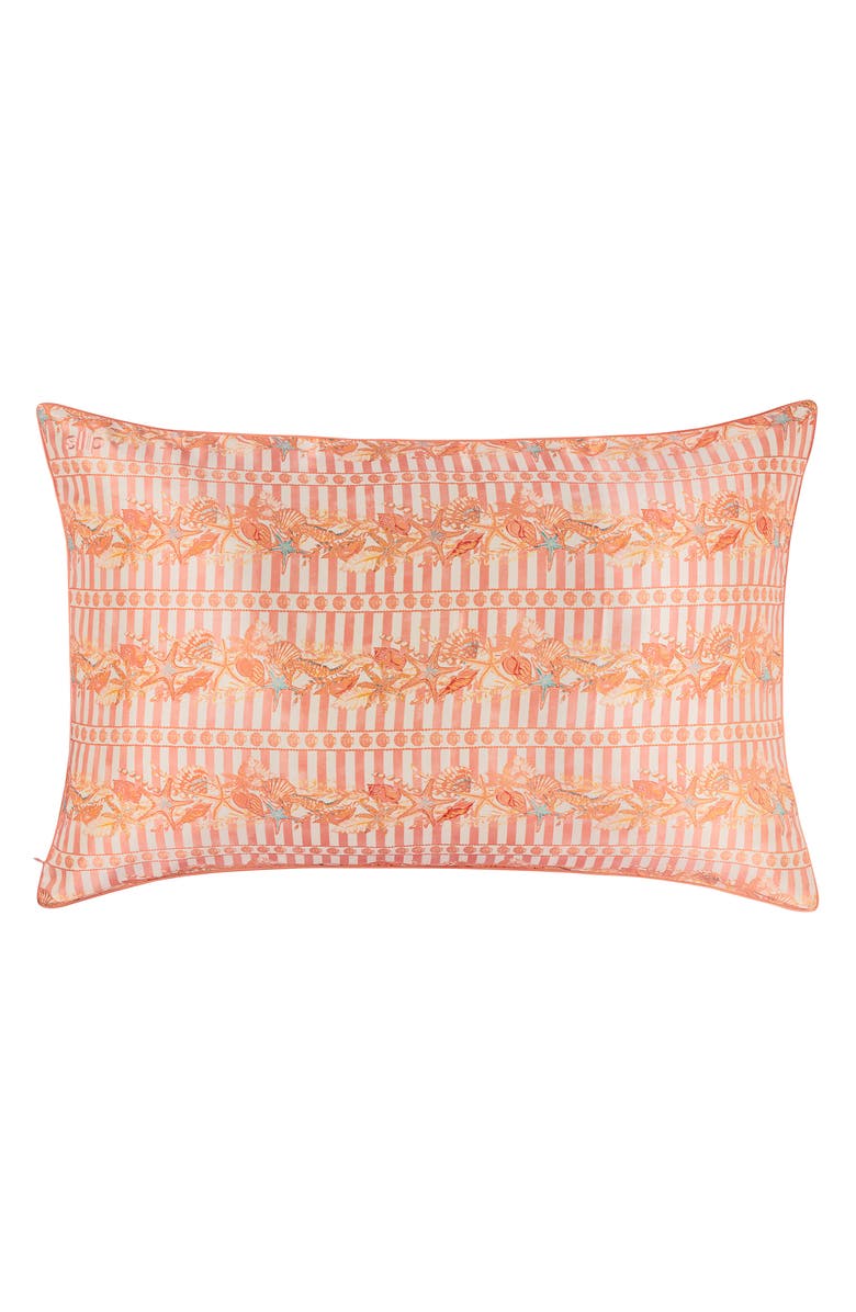 slip Seashell Queen Silk Pillowcase, Alternate, color, Seashell