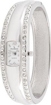Peugeot Fashion Crystal Accented Cuff Bangle- 18MM
