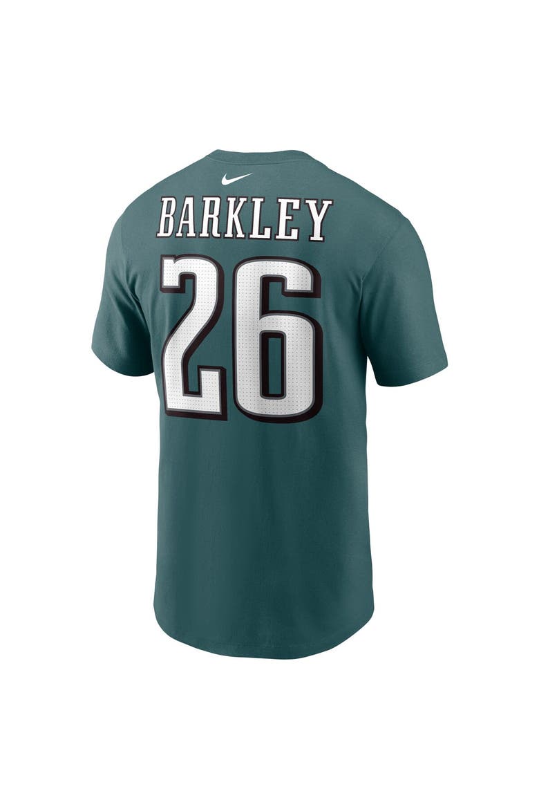 Men's Nike Saquon Barkley Midnight Green Philadelphia Eagles Player Name & Number T-Shirt, Alternate, color, Green