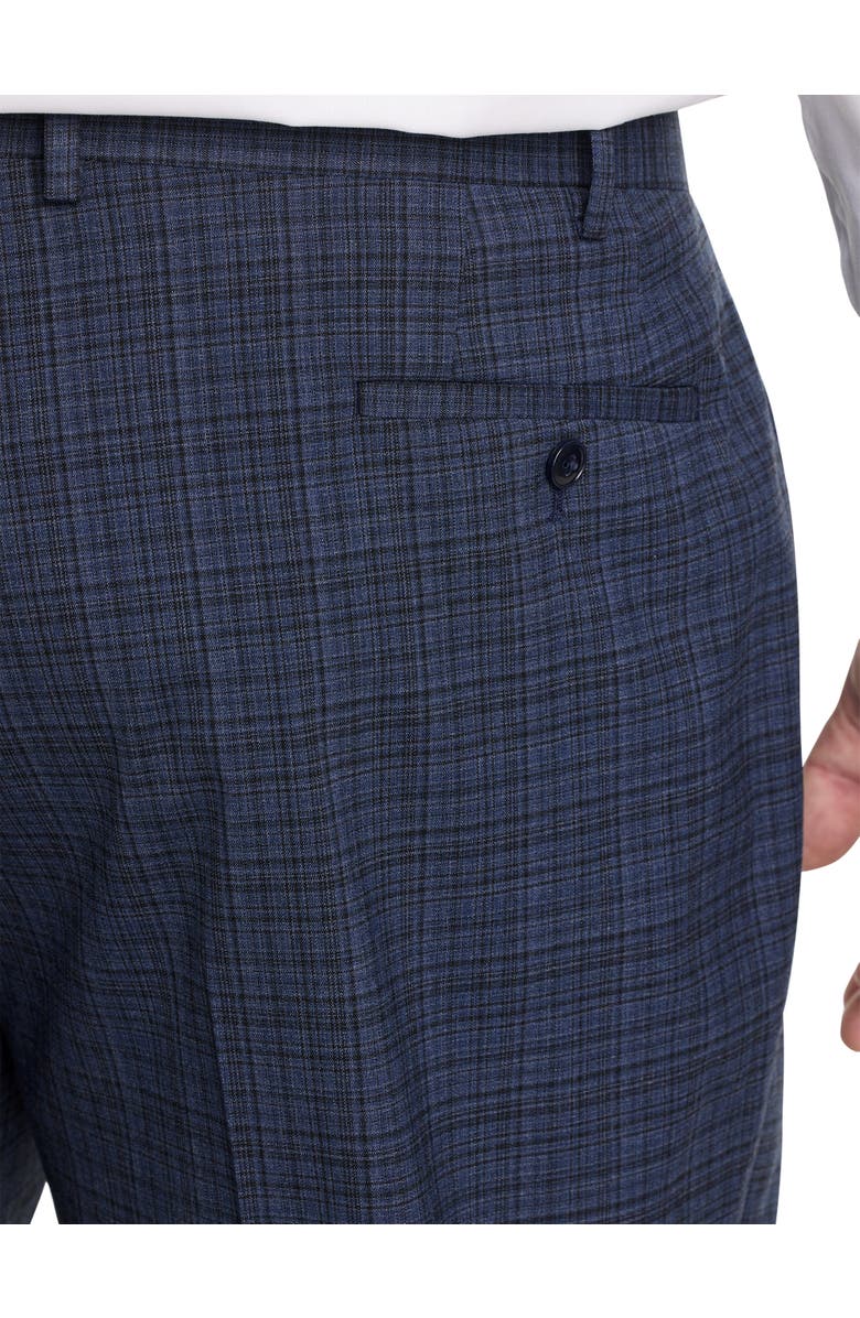 Michael Kors Check Patterned Suit Pants, Alternate, color, Blue