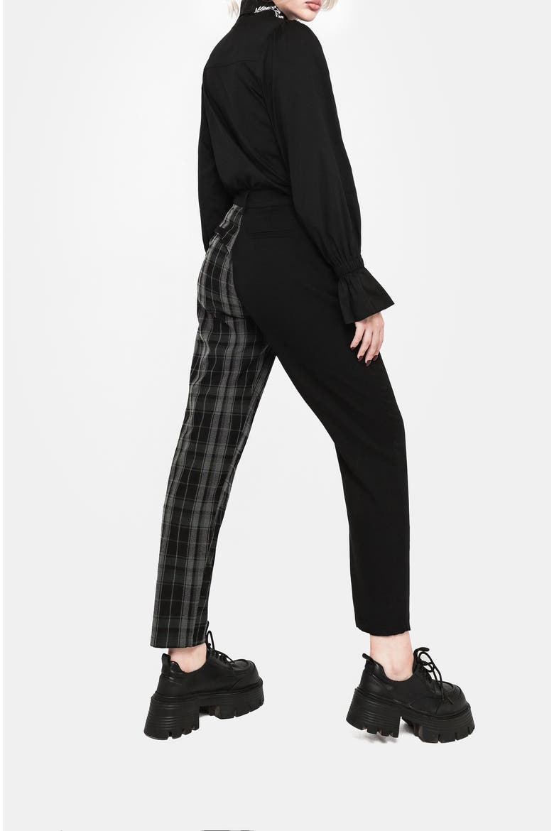 Checkmate High Waist Tapered Trousers, Alternate, color, Green