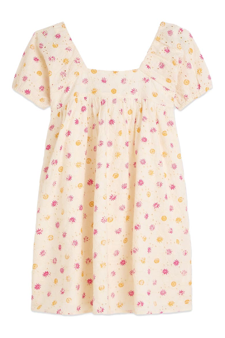 Kids' Eyelet Dress, Main, color, FOULARD MULTI