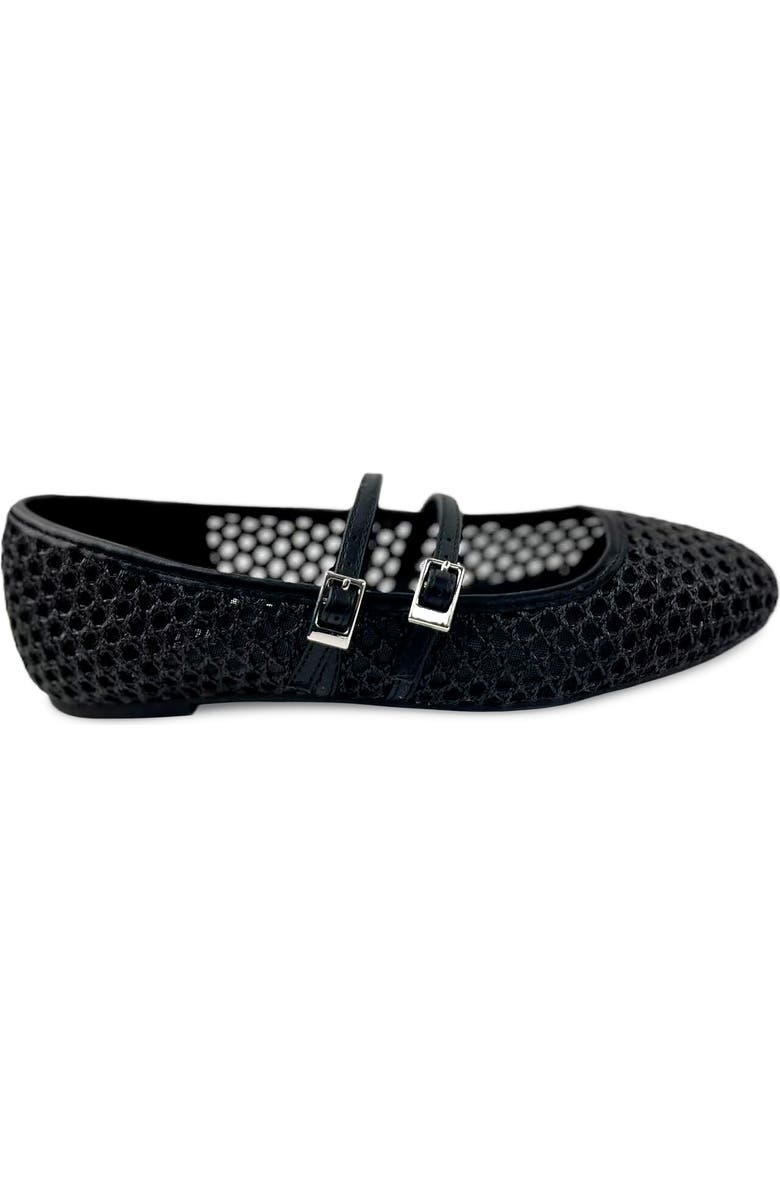 Reaction Kenneth Cole Malibu Crochet Flat, Alternate, color, Black Raffia