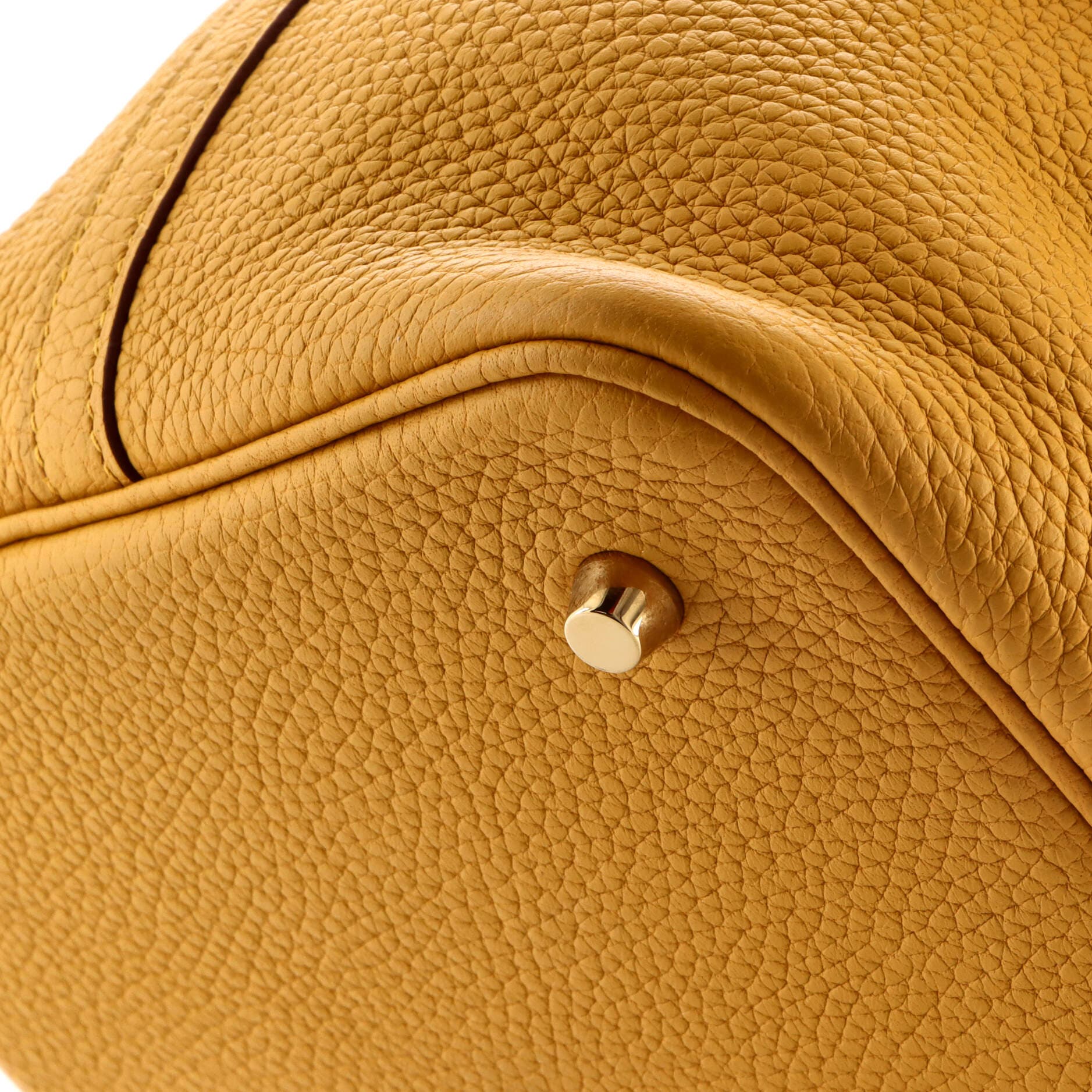 Pre-Owned Hermes Picotin Lock Bag Clemence MM, Alternate, color, Jaune Ambre
