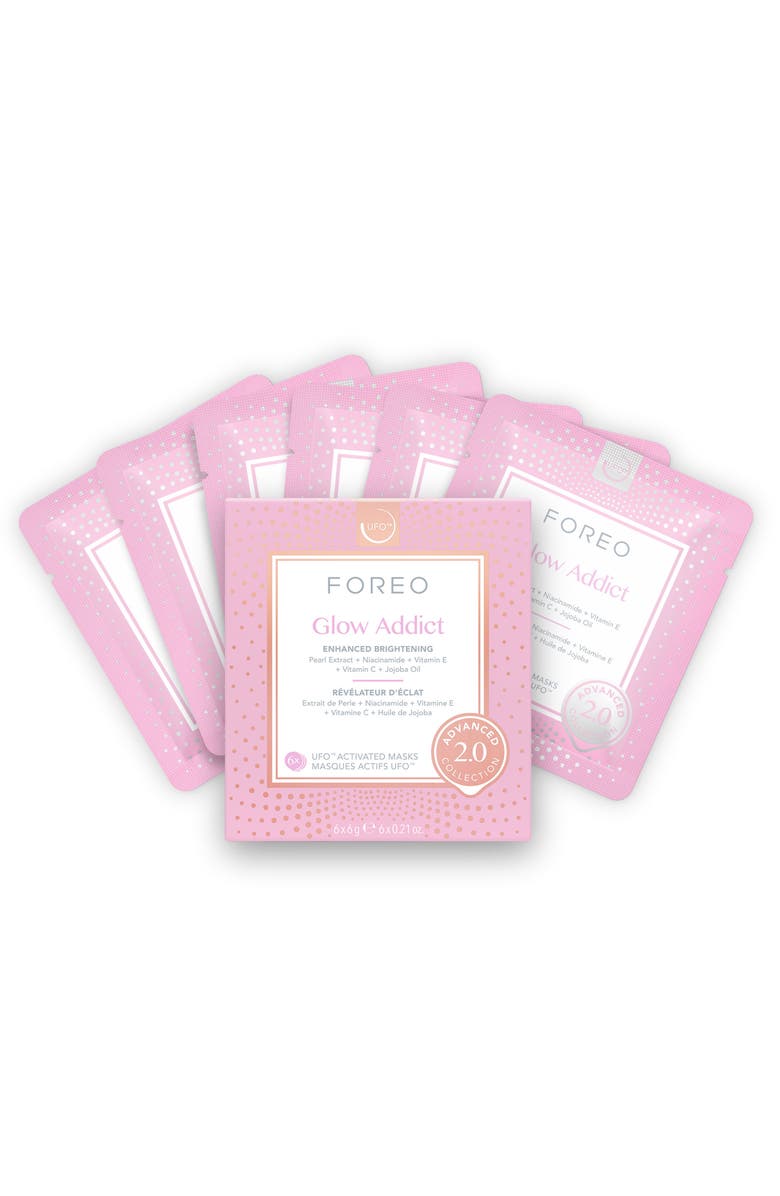 FOREO UFO Masks Glow Addict 2.0 x6, Main, color, NO COLOR