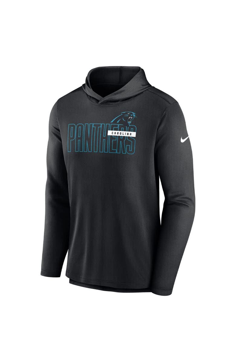 Nike Men's Nike Black Carolina Panthers Lightweight Performance Hooded Long Sleeve T-Shirt, Alternate, color, Black