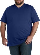 Harbor Bay by DXL Big & Tall Slub Knit V-Neck T-Shirt