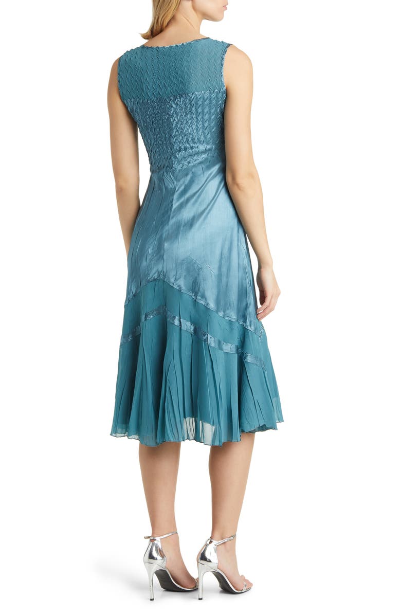 Komarov Ruffle Charmeuse & Chiffon Cocktail Dress with Jacket, Alternate, color,