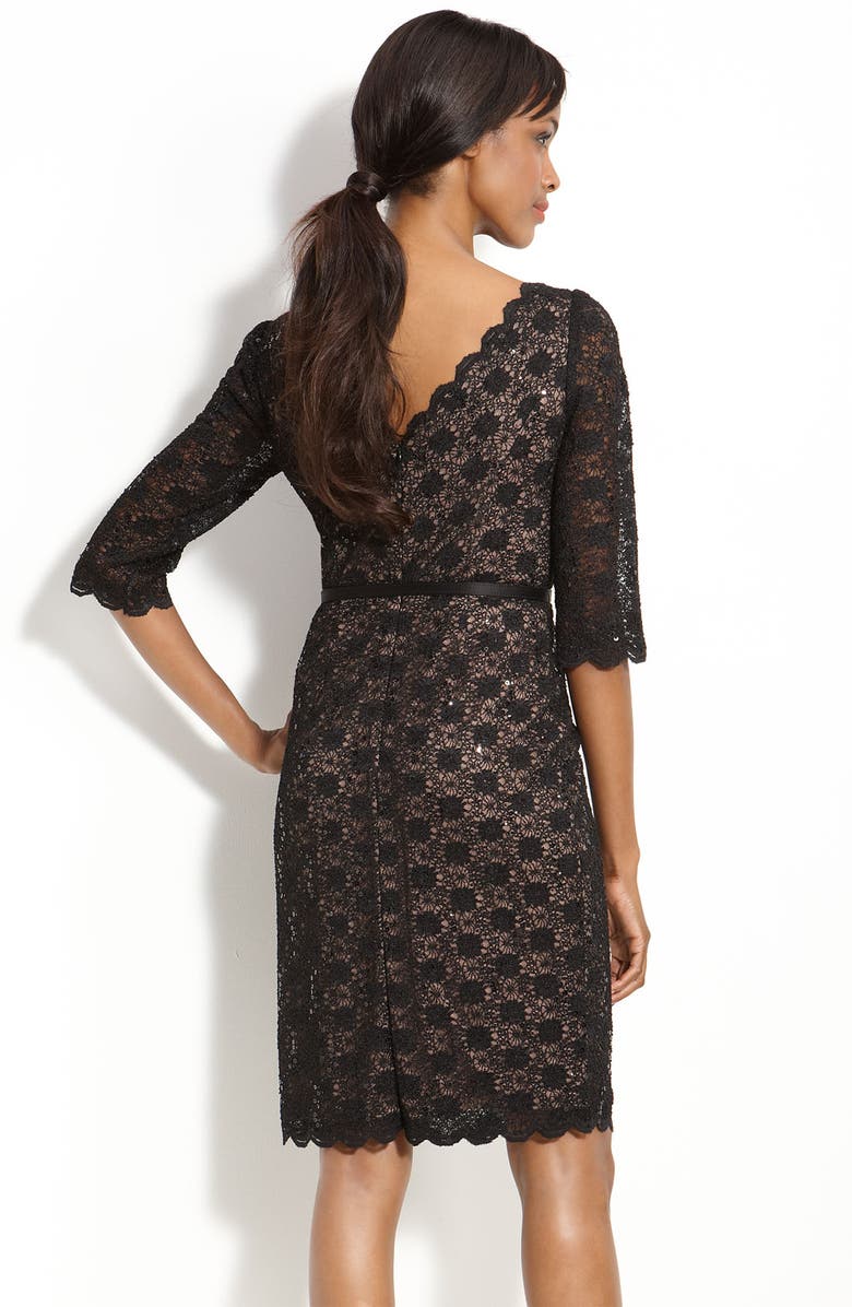 Alex Evenings Lace Sheath Dress, Alternate, color,