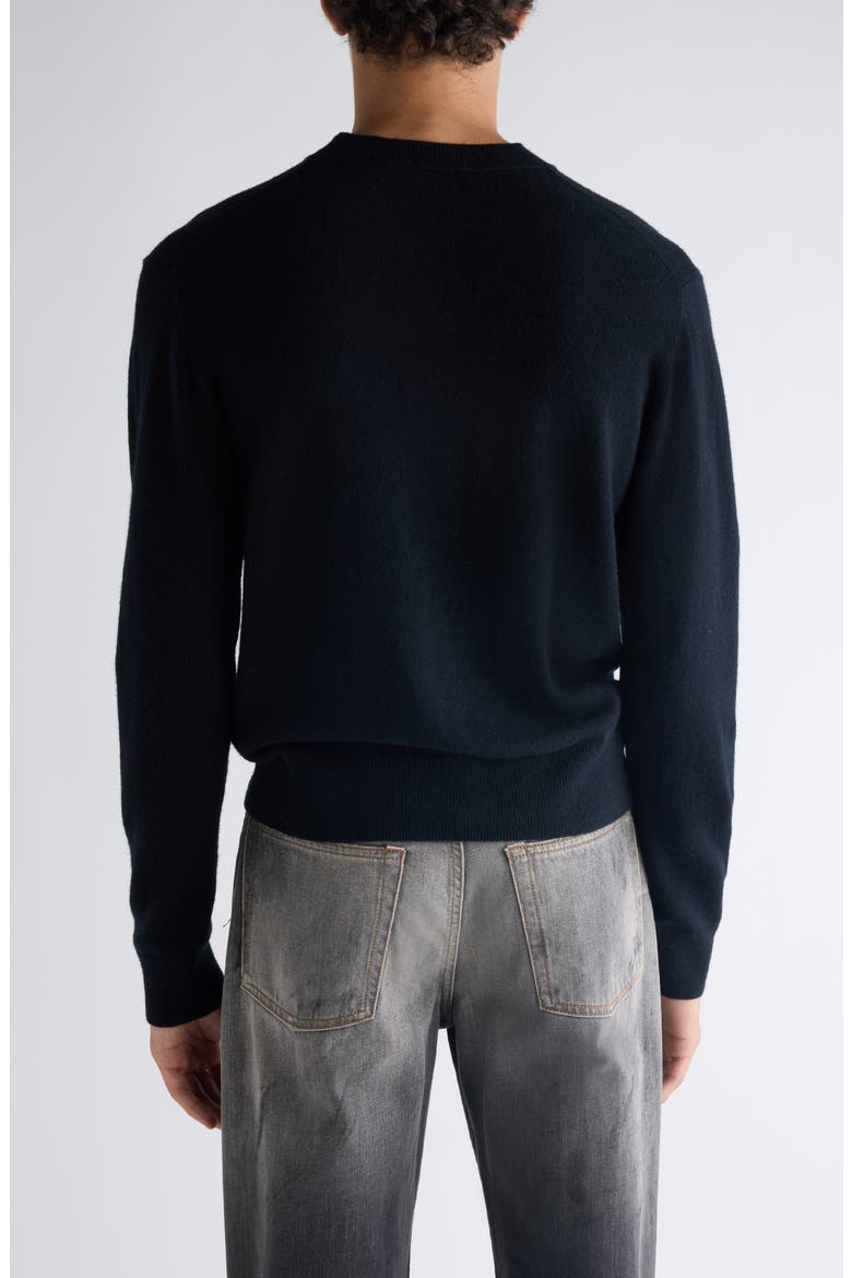Kalas Core Face Patch Wool & Yak Hair Sweater, Alternate, color, BLACK