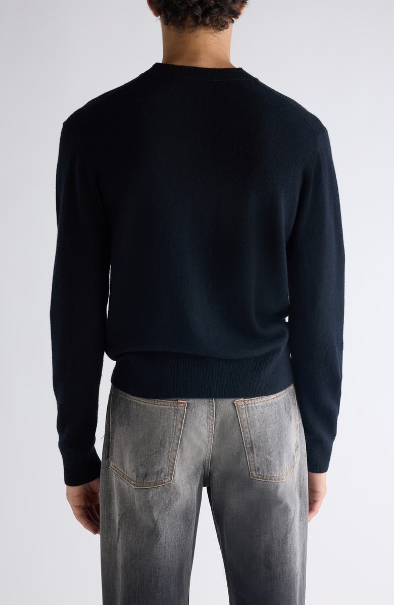 Acne Studios Kalas Core Face Patch Wool
Yak Hair Sweater, Alternate, color, Black