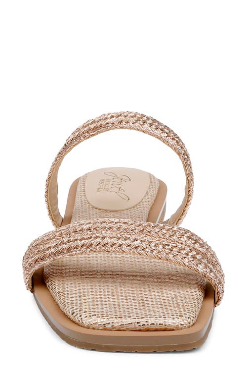 Jewel Badgley Mischka Helena Slide Sandal In Rose Gold