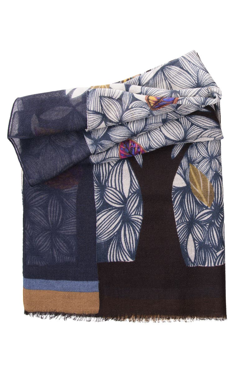 Bosco - Wool Scarf, Alternate, color, Navy