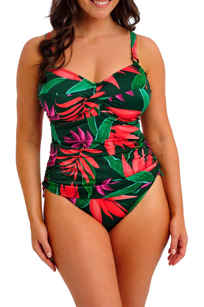Pichola Underwire Twist Front Tankini Top, Alternate, color, MANGROVE