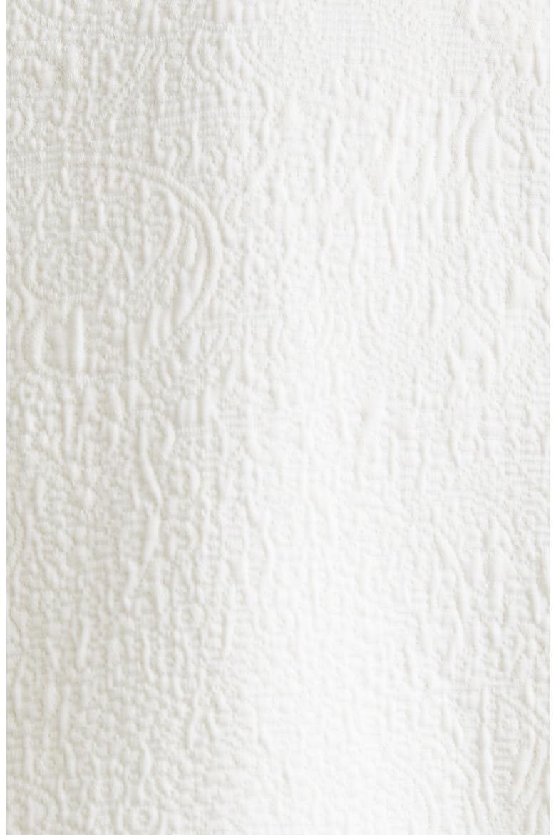 Boxy Jacquard Double Breasted Cotton Blend Jacket, Alternate, color, COCONUT MILK
