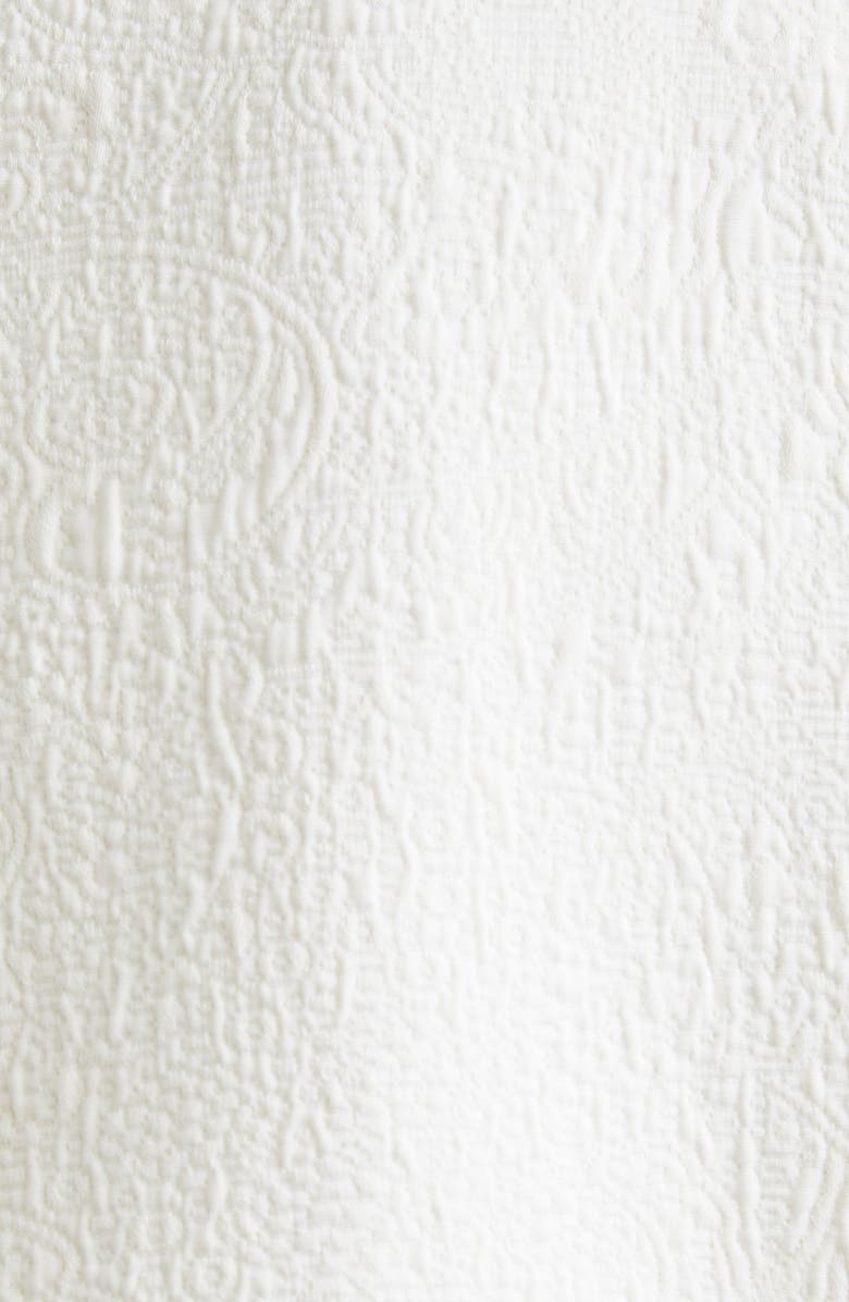 Chloé Boxy Jacquard Double Breasted Cotton Blend Jacket, Alternate, color, Coconut Milk